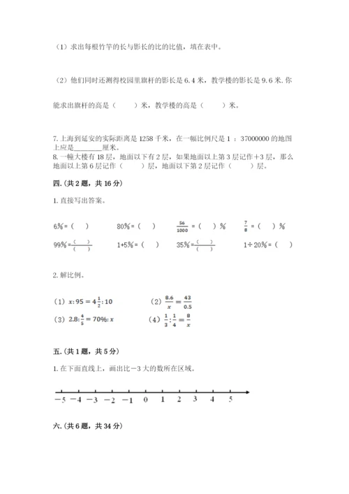 甘肃省【小升初】2023年小升初数学试卷（综合题）.docx