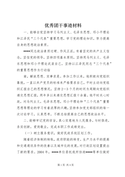 优秀团干事迹材料 (2).docx