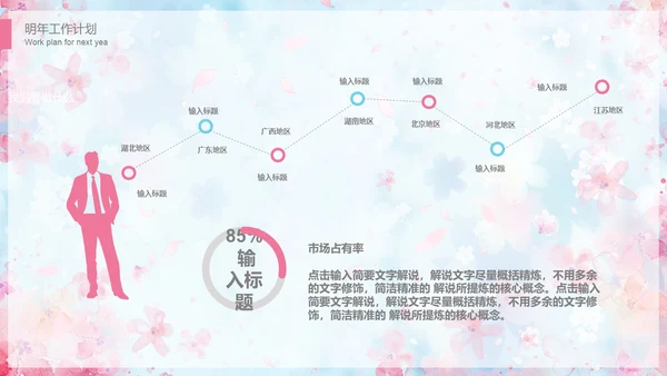 清新唯美文艺小花通用PPT模板