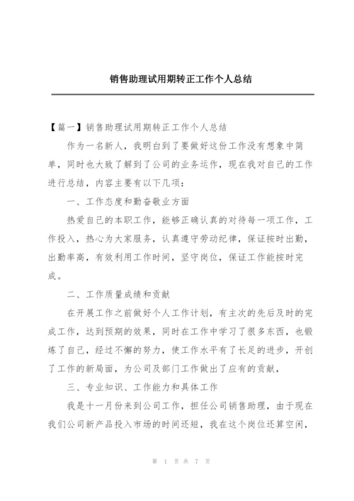 销售助理试用期转正工作个人总结.docx