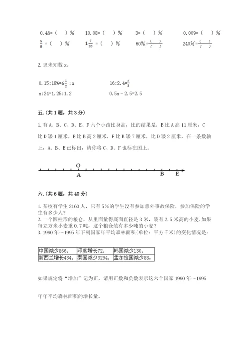 实用小学数学青岛版六年级下册期末测试卷含答案（名师推荐）.docx