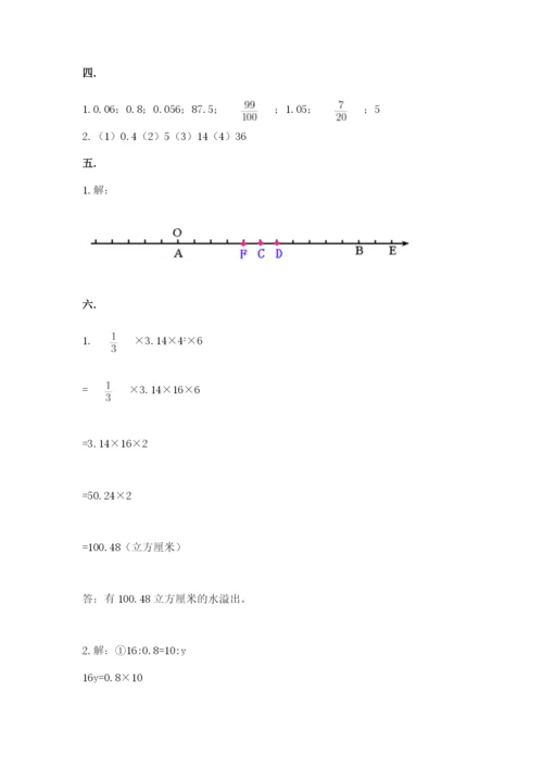 人教版数学小升初模拟试卷精品（各地真题）.docx