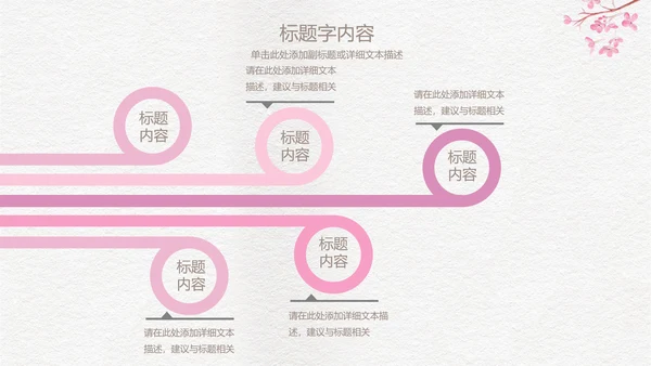 精美手绘复古玫瑰花ppt动态模板