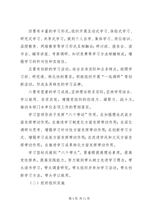 市政办学习型党组织建设意见.docx