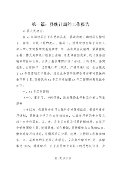 第一篇：县统计局的工作报告.docx