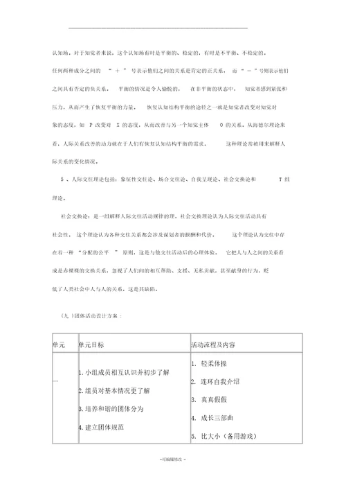 人际关系团体辅导方案