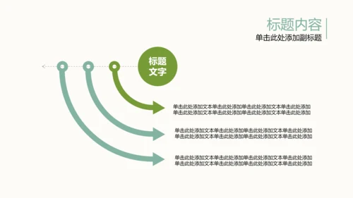 手绘水彩清新简约时尚绿叶叶子ppt模板