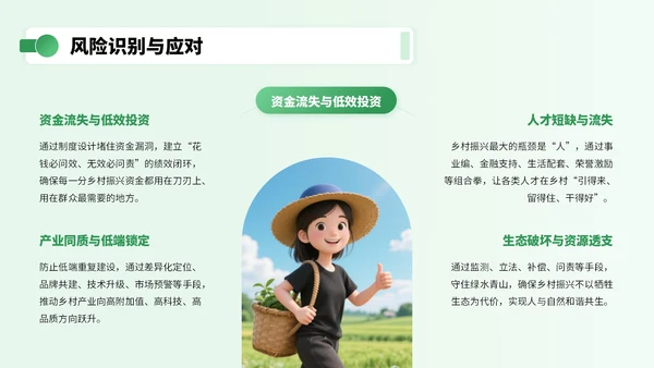 绿色3D立体风乡村振兴宣传PPT