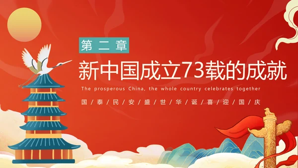 盛世中华喜迎国庆节商业活动PPT模板