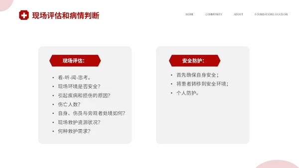 红色简约插画风安全护航救在身边58世界红十字日应急救护培训