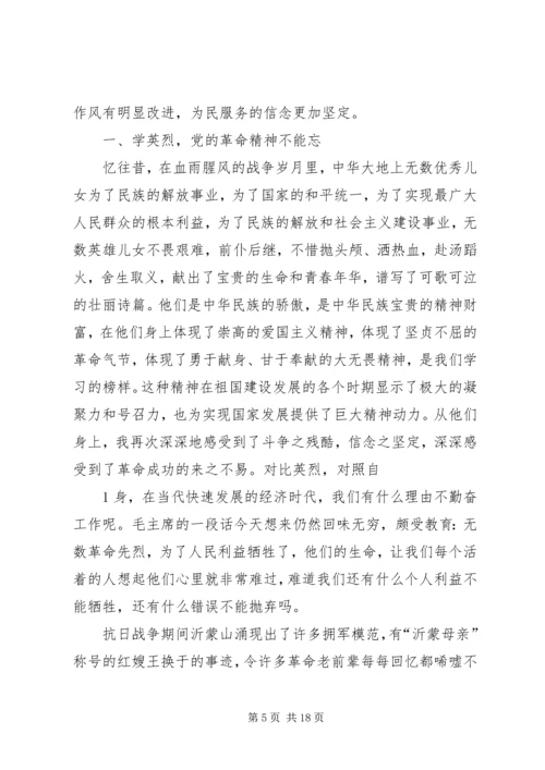 开展“学英烈、忆传统,强党性、正作风”大讨论的心得体会.docx