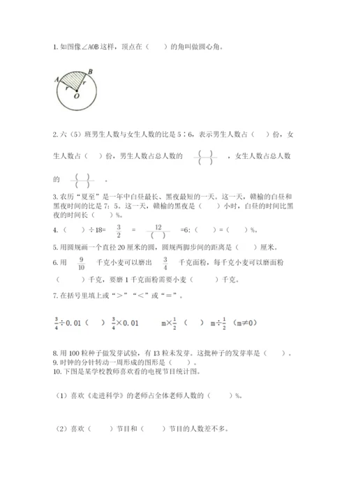 2022年人教版六年级上册数学期末测试卷【典优】.docx