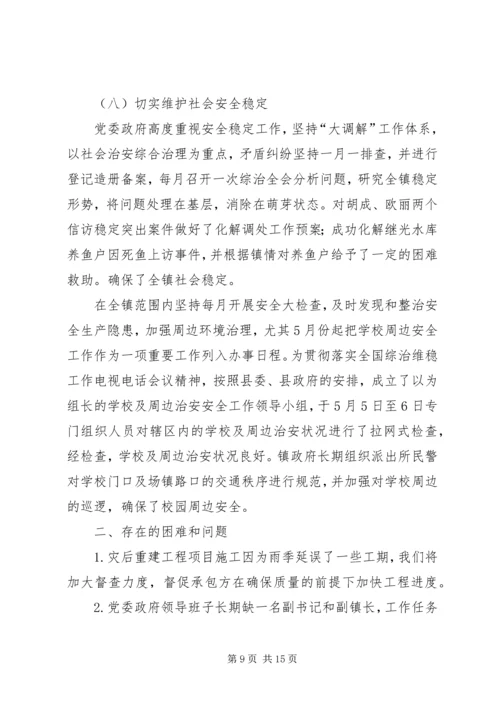 乡镇委工作总结及工作计划.docx