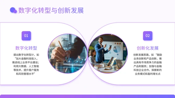 紫色渐变风银行行长竞聘述职PPT