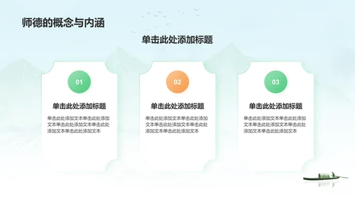 绿色水墨风师德师风培训PPT模板