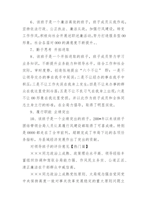 对领导班子的评价意见范文_对领导班子个人的评价2017年.docx