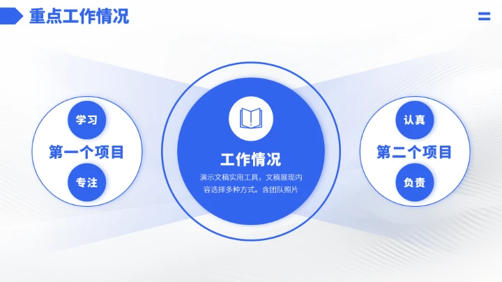 蓝色高端工作汇报述职总结PPT模板