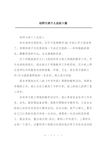 幼师大班个人总结5篇.docx