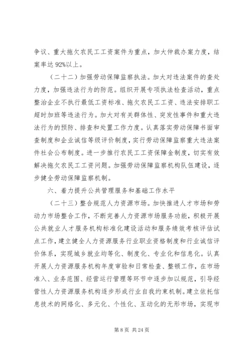 全县人力资源和社会保障工作要点(共2篇).docx