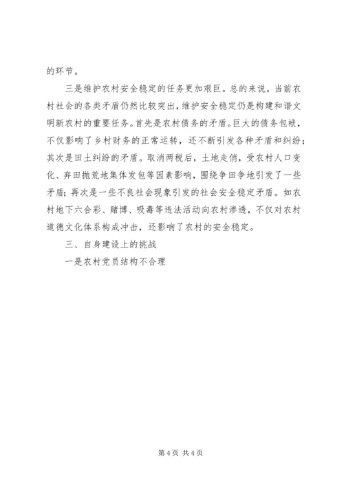 对新农村建设中基层党组织建设面临的新情况新问题的调查与思考 (4).docx