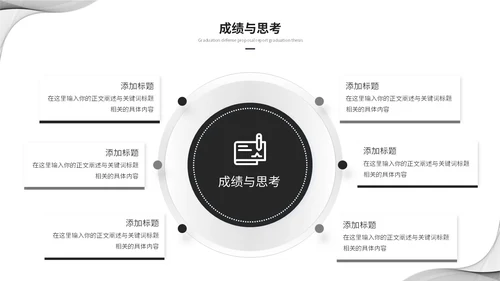 简约黑白流体线条毕业答辩毕业论文学术报告开题报告ppt模板
