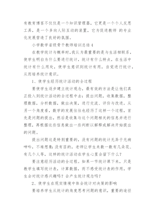 小学数学省级骨干教师培训总结.docx