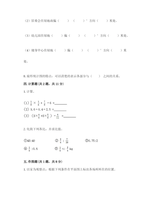 小学六年级上册数学期末测试卷带答案（研优卷）.docx