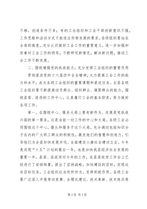 县委书记在工会工作会议上的讲话 (7).docx
