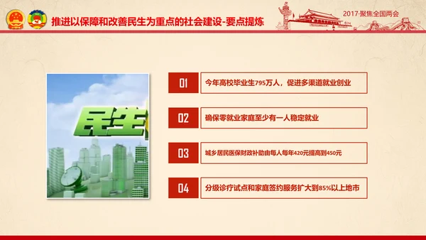 彩墨党政大气聚焦两会精神学习教育PPT