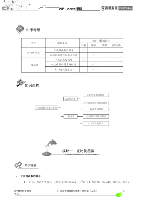 BOSS-初中数学-一次函数A级-第02讲.docx