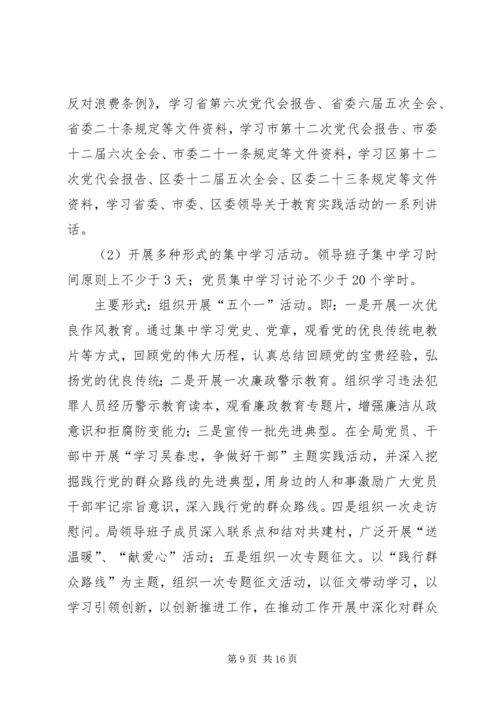 党的群众路线教育活动工作方案.docx