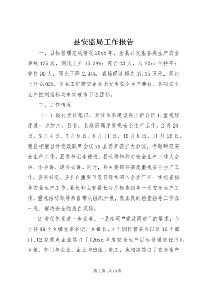 县安监局工作报告.docx