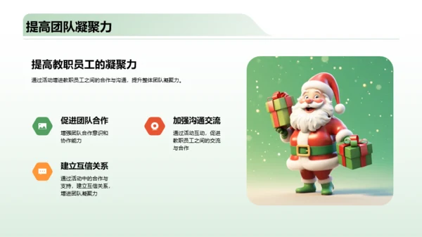 绿色3d圣诞节活动策划PPT模板