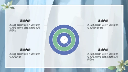 蓝色清新风景清新教育教学PPT模板