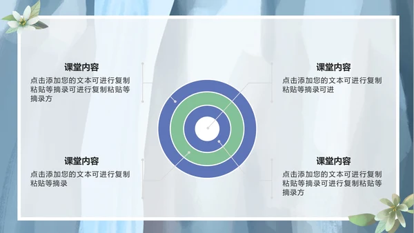 蓝色清新风景清新教育教学PPT模板