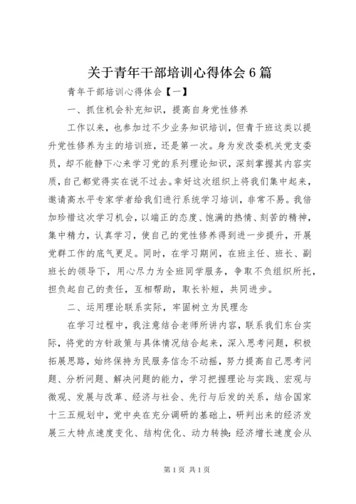 关于青年干部培训心得体会6篇.docx