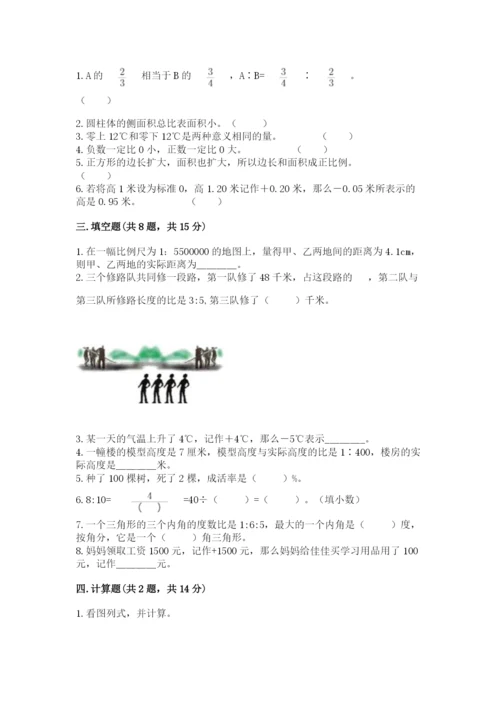 开鲁县六年级下册数学期末测试卷（培优）.docx