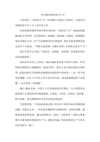 何为教育的新质生产力.docx
