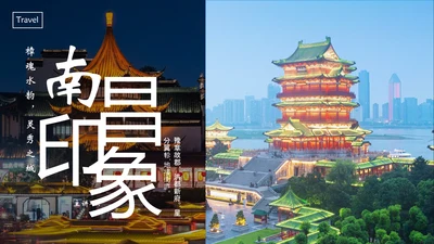 南昌印象城市旅游PPT模板