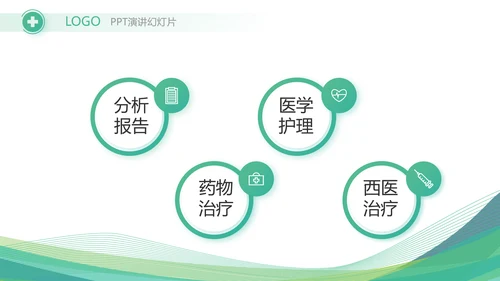 绿色清新医疗医药公司简介动态PPT