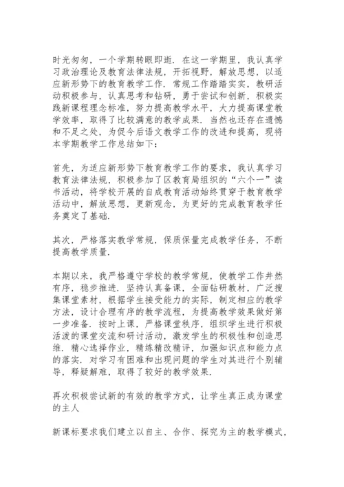 初一语文教师总结大全5篇.docx