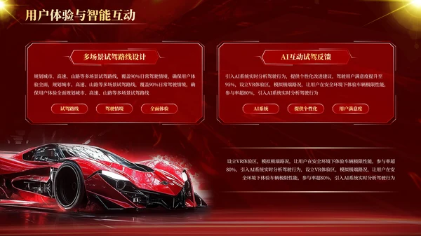 红色科技感新能源汽车新品发布会PPT模板