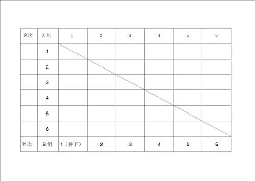 羽毛球比赛对阵表实用模板