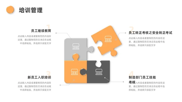 黄色灰色3D风人力资源年终总结PPT模板