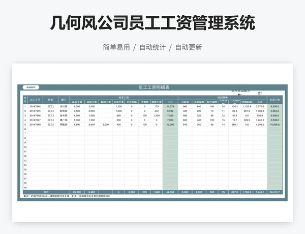 几何风公司员工工资管理系统