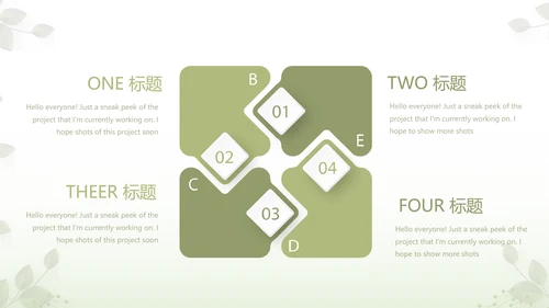 绿色清新春季护肤动态PPT
