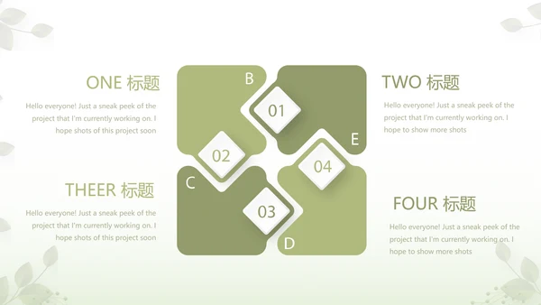 绿色清新春季护肤动态PPT