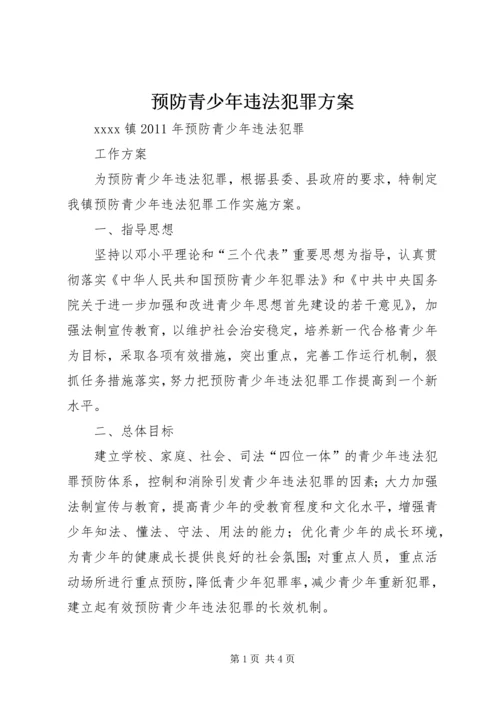 预防青少年违法犯罪方案.docx