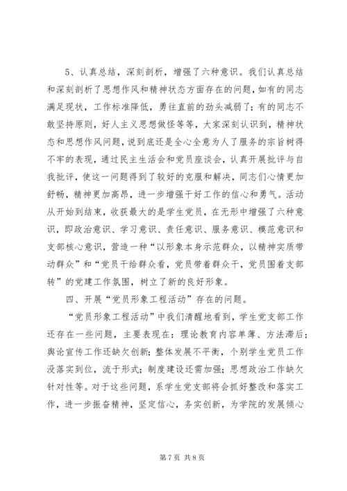 高校开展党员形象工程活动工作汇报.docx