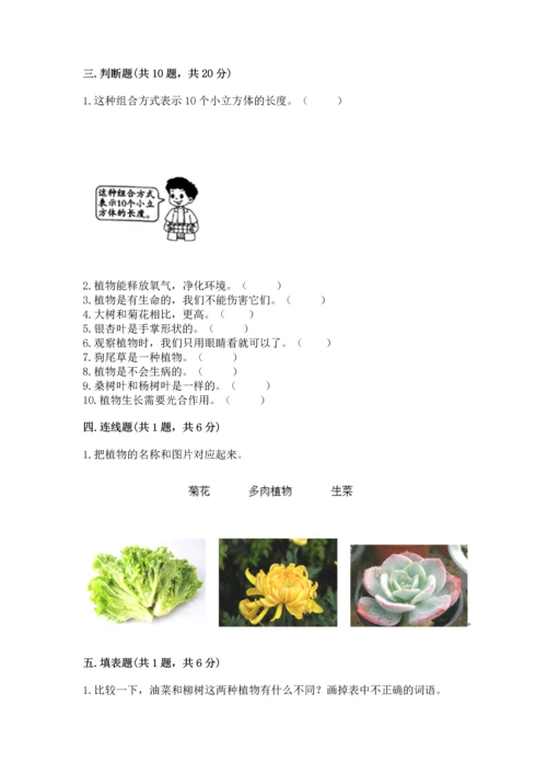 教科版一年级上册科学期末测试卷带答案（精练）.docx
